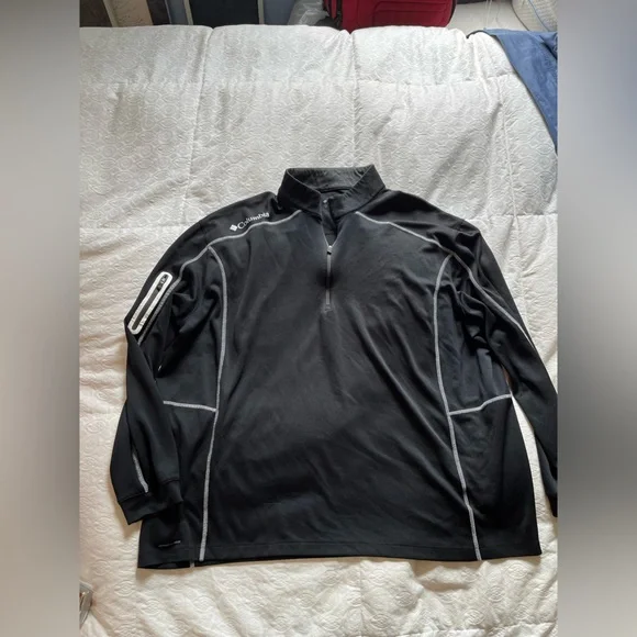 Men’s Columbia Golf Black and White Quarter-Zip Pullover size 3XL - Picture 1 of 11